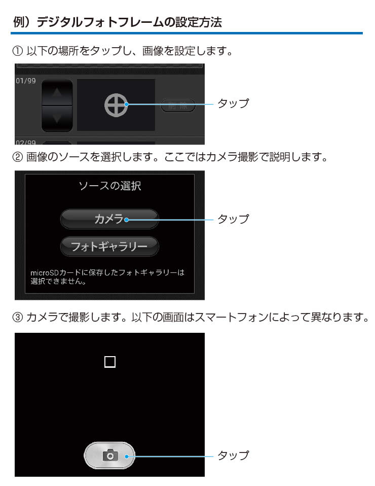 デジタルフォトフレームの設定方法